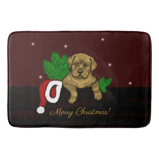 XMas Puppy Badematte (Vorderseite)