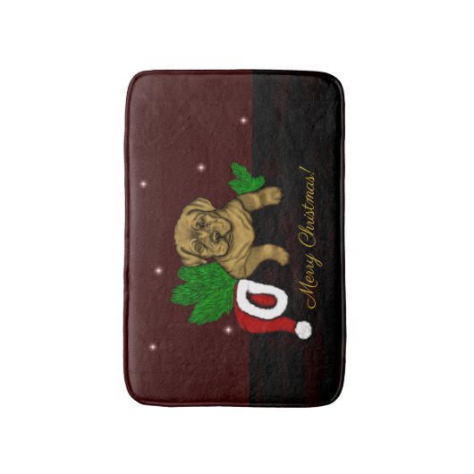 XMas Puppy Badematte (Vorderseite Vertikal)