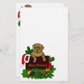 XMas Puppy Briefpapier (Vorne/Hinten)
