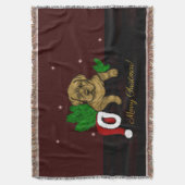 XMas Puppy Decke (Vorderseite Vertikal)
