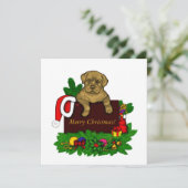 XMas Puppy Feiertagskarte (Stehend Vorderseite)