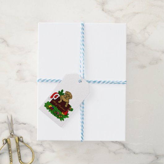 XMas Puppy Geschenkanhänger (Mit Garn)