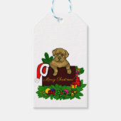 XMas Puppy Geschenkanhänger (Vorderseite)