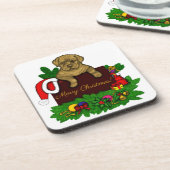 XMas Puppy Getränkeuntersetzer (Linke Seite)