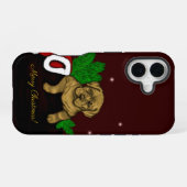 XMas Puppy iPhone 16 Hülle (Rückseite (Horizontal))