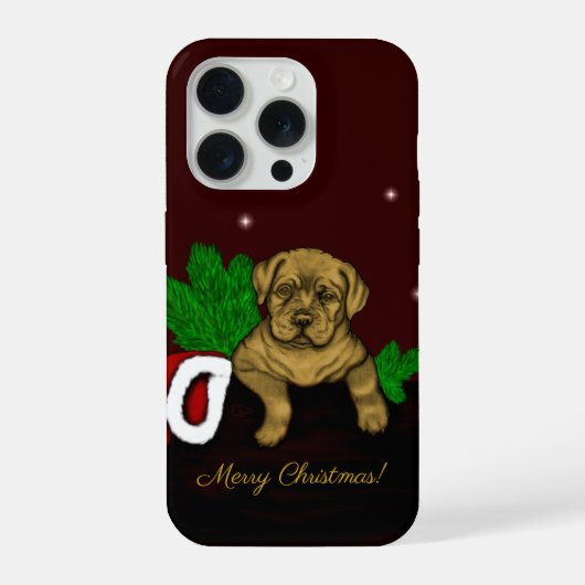 XMas Puppy iPhone Hülle (Rückseite)