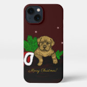 XMas Puppy iPhone Hülle (Rückseite)