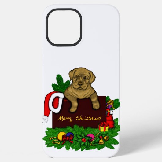 XMas Puppy iPhone Hülle (Rückseite)