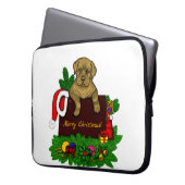 XMas Puppy Laptopschutzhülle (Vorderseite Links)