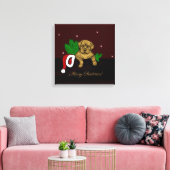XMas Puppy Leinwanddruck (Insitu (Wohnzimmer))