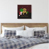 XMas Puppy Leinwanddruck (Insitu (Schlafzimmer))