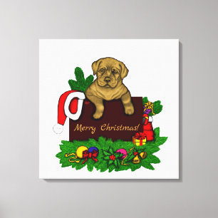 XMas Puppy Leinwanddruck