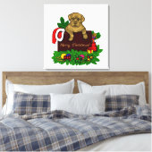 XMas Puppy Leinwanddruck (Insitu (Schlafzimmer))
