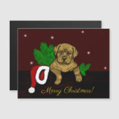 XMas Puppy Magnetkarte (Vorne/Hinten)