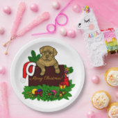 XMas Puppy Pappteller (Party)