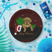 XMas Puppy Pappteller (Party)
