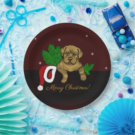 XMas Puppy Pappteller (Party)