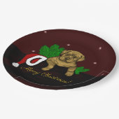 XMas Puppy Pappteller (Schrägansicht)