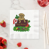 XMas Puppy Serviette (Beispiel)