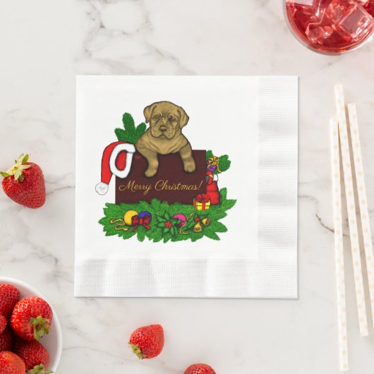 XMas Puppy Serviette (Beispiel)