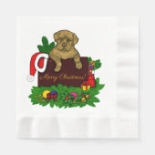 XMas Puppy Serviette (Vorderseite)