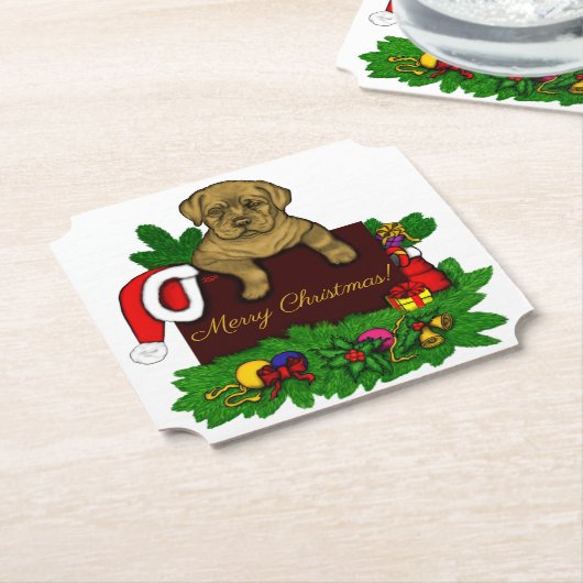 XMas Puppy Untersetzer (angewinkelt)