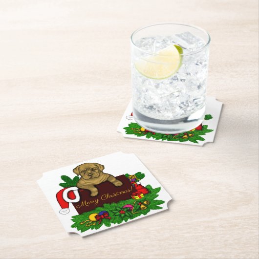 XMas Puppy Untersetzer (Vor Ort)