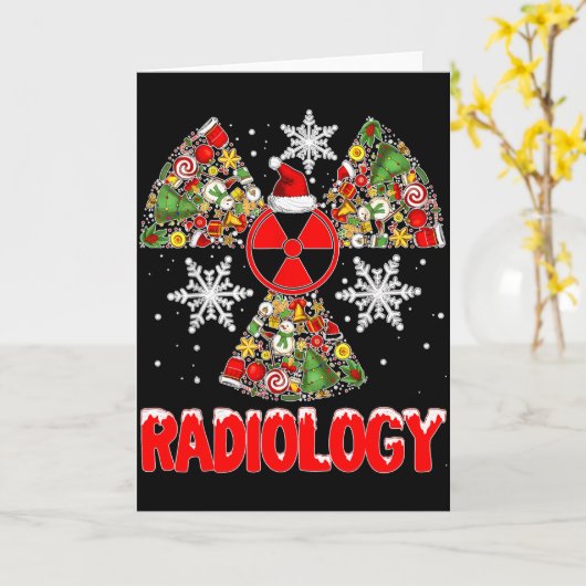Xmas Radiology Christmas Radiologist Xray Tech Cut Karte (Gelbe Blume)