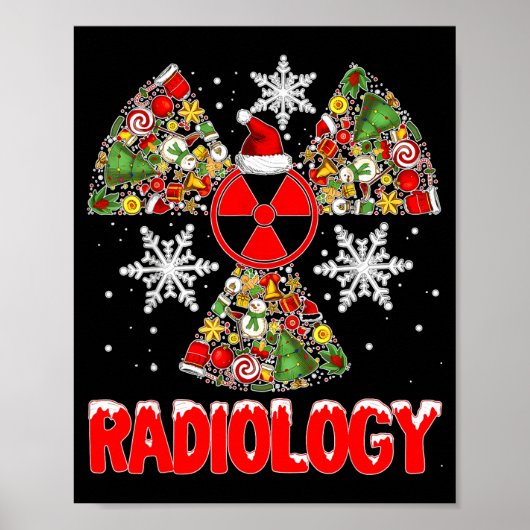 Xmas Radiology Christmas Radiologist Xray Tech Cut Poster (Vorne)