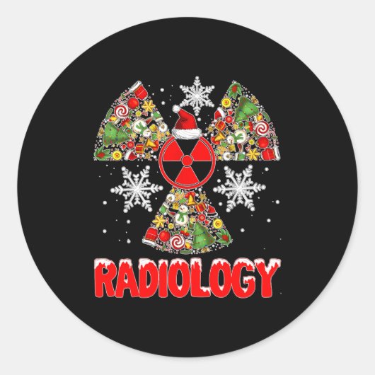 Xmas Radiology Christmas Radiologist Xray Tech Cut Runder Aufkleber (Vorderseite)