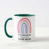 Xmas Rainbow Watercolor Lehrer Danke Green Tasse (Links)