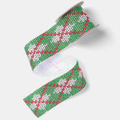 XMAS RAUTE STRICK 3" Breitformatzoom Satinband (Rückseite)