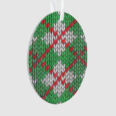 XMAS RAUTE STRICK Acrylsäure Circle Ornament (Vorderseite)