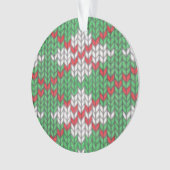 XMAS RAUTE STRICK Acrylsäure Circle Ornament (Vorderseite)
