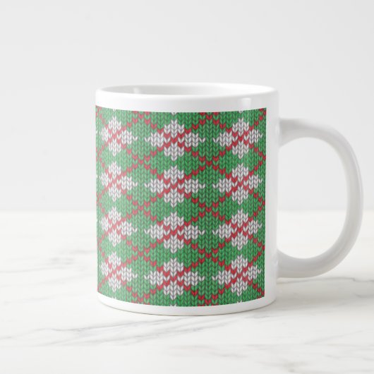XMAS RAUTE STRICK Big White Tasse (Rechts)