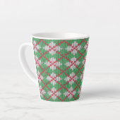 XMAS RAUTE STRICK Latte Tasse (Linke Ecke)