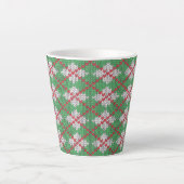 XMAS RAUTE STRICK Latte Tasse (Vorderseite)