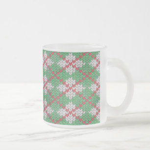 XMAS RAUTE STRICK Mattiert Glass Tasse