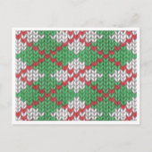 XMAS RAUTE STRICK Postkarte / Horizontal (Vorderseite)