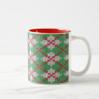 XMAS RAUTE STRICK Red Zwei-Tonen-Tasse