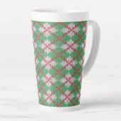 XMAS RAUTE STRICK Tall Latte Tasse (Rechte Ecke)