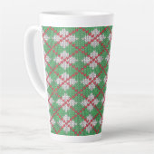 XMAS RAUTE STRICK Tall Latte Tasse (Linke Ecke)