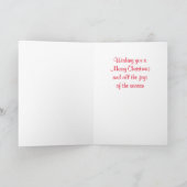 XMAS RAUTE STRICK Weihnachtskarte / Vertikal Feiertagskarte (Innenseite)