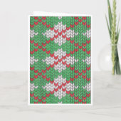 XMAS RAUTE STRICK Weihnachtskarte / Vertikal Feiertagskarte (Rückseite)