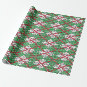 XMAS RAUTE STRICK Wrapping Paper Geschenkpapier