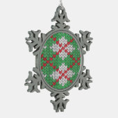 XMAS RAUTE STRICK Zinnsschneeflocke Ornament (Links)