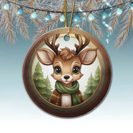 Xmas Reindeer Character Christmas Doe Antlers 🦌🎄 Keramik Ornament