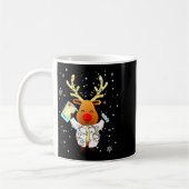 Xmas Reindeer Doctor Reindeer Lover Funny Christma Kaffeetasse (Links)