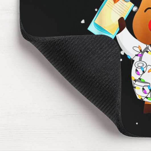 Xmas Reindeer Doctor Reindeer Lover Funny Christma Mousepad (Ecke)