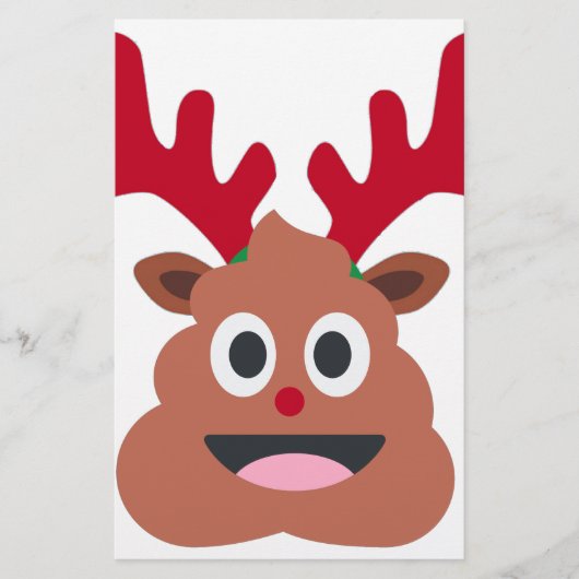 xmas reindei emoji briefpapier (Vorderseite)